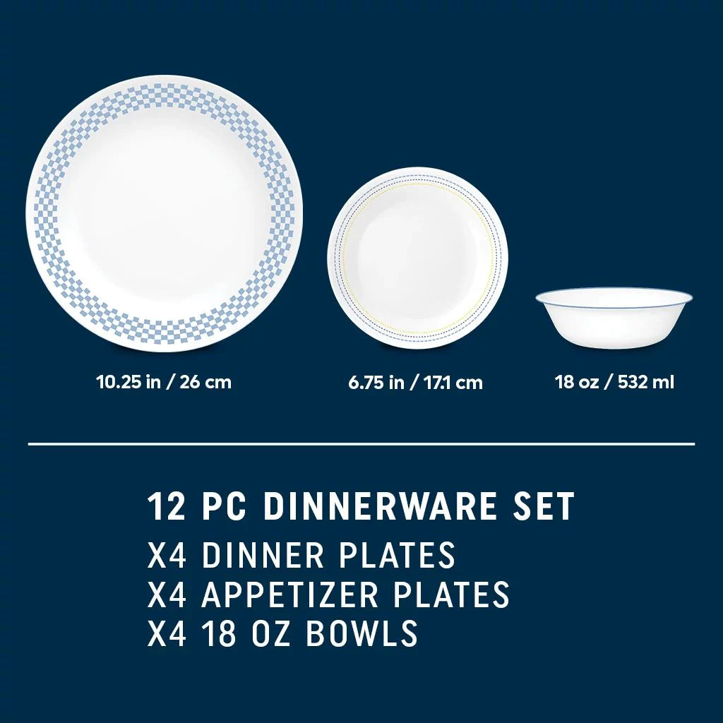 Corelle® Amelia 12-piece Dinnerware Set, Service for 4 image 1