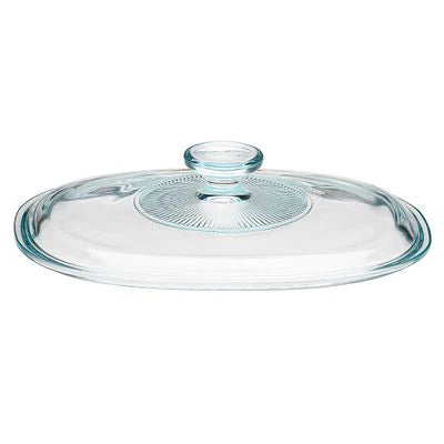 CorningWare® French White® Glass Lid for 1.5-quart Oval Baking Dish image 0