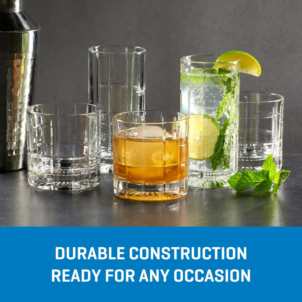 Ocean Glass Traze FTR Rocks Glasses (4-Pieces), 12-ounce, Dishwasher Safe image 2