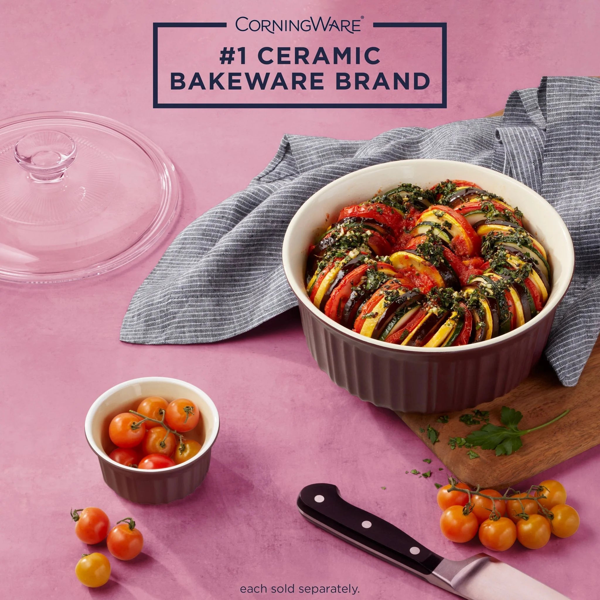 CorningWare® French Colors 1.5-quart Round Baking Dish, Cabernet image 1