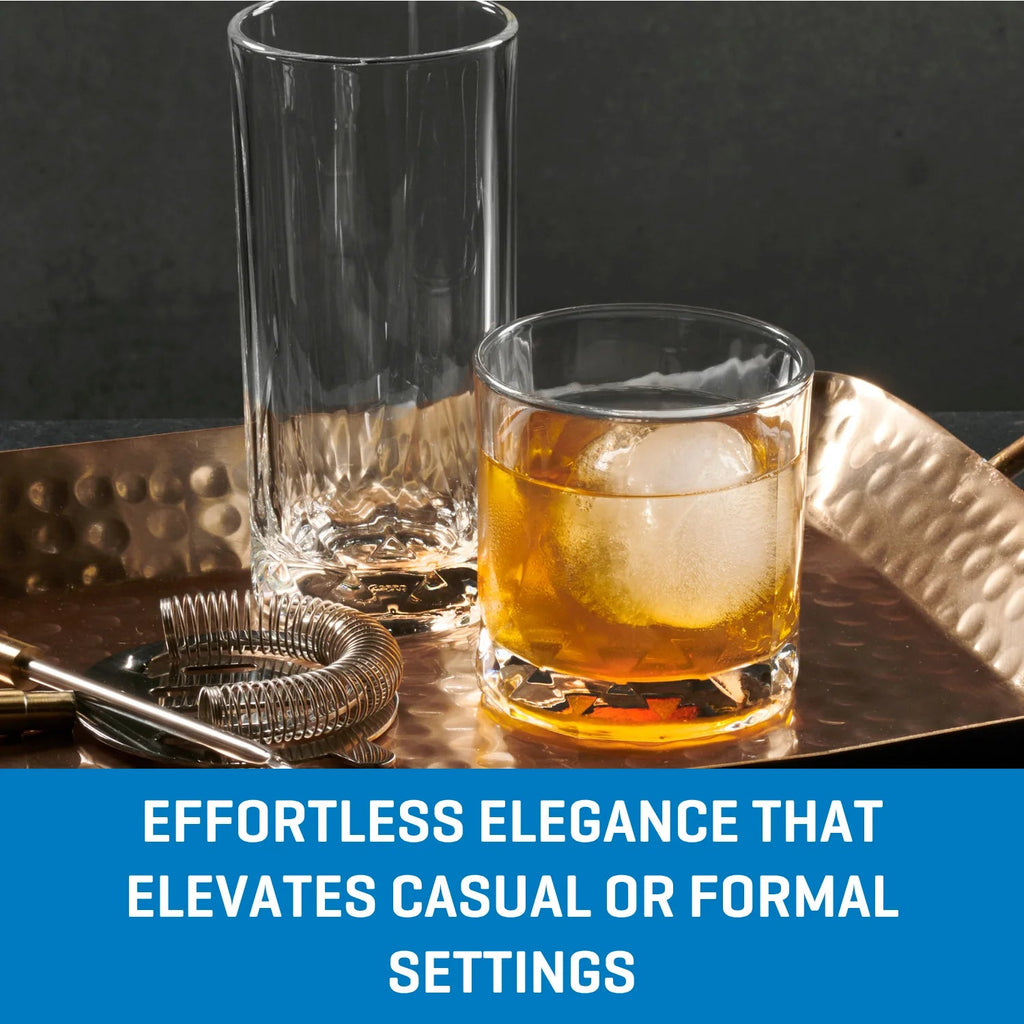 Ocean Glass Cienna Long Drink Glasses (4-Pieces), 14.5-ounce, dishwasher Safe image 5