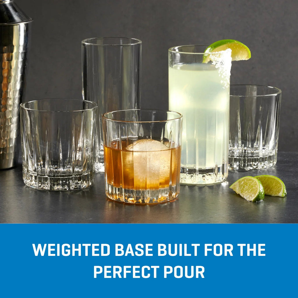 Ocean Glass Traze PRE Highball Glasses (4-Pieces), 12-ounce, Dishwasher Safe image 2