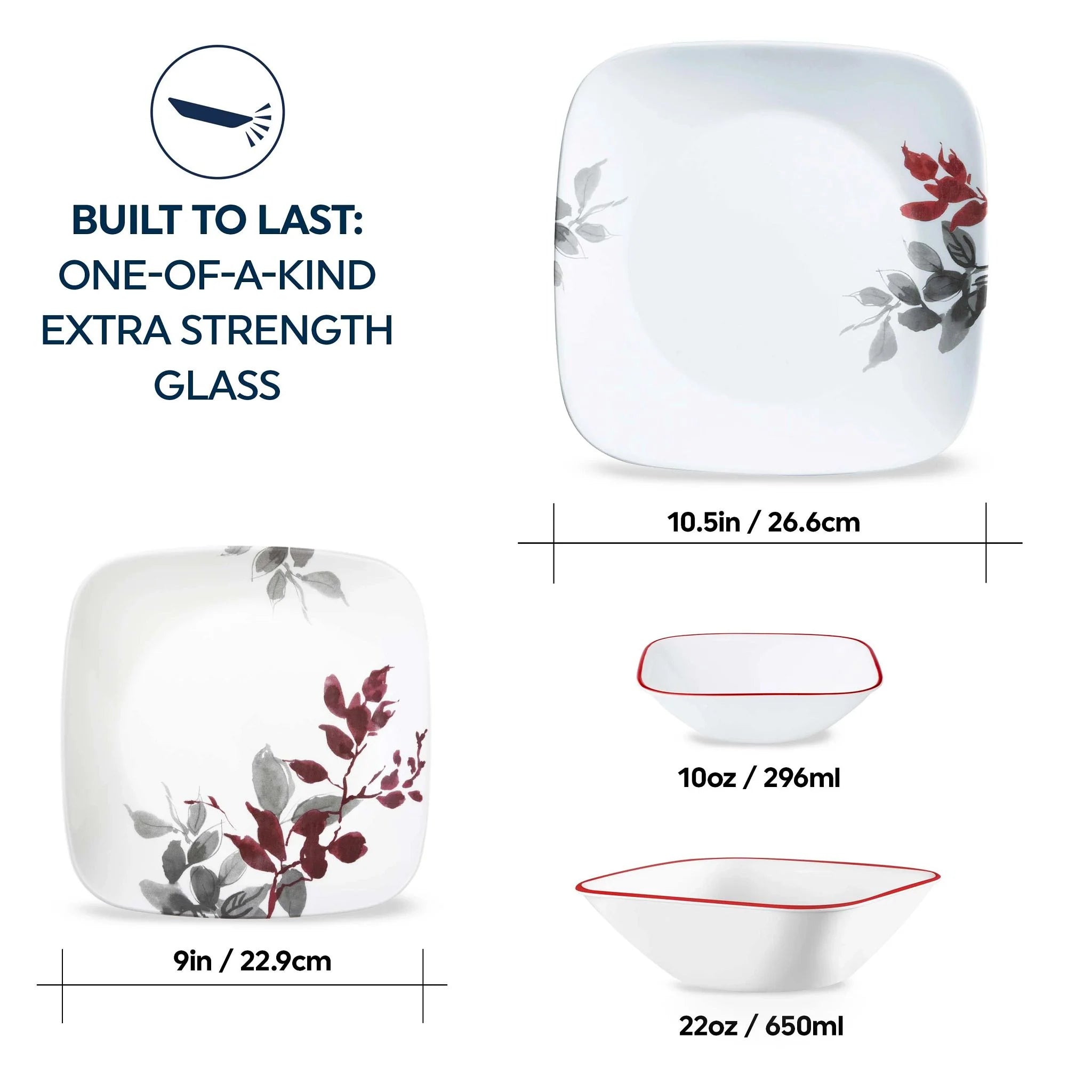 Corelle® Kyoto Leaves 16-piece Dinnerware Set, Service for 4 image 6