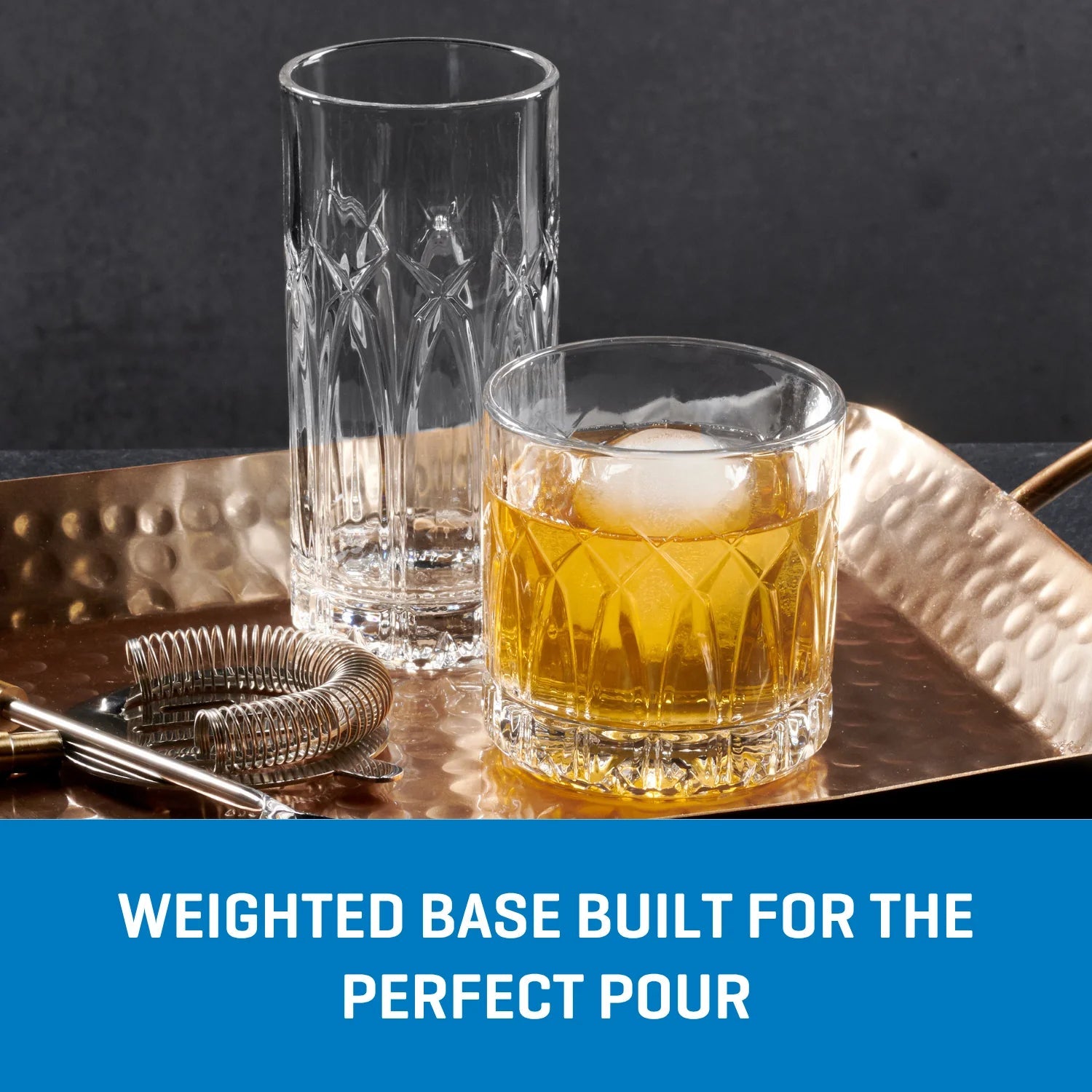Ocean Glass Traze PST Rocks Glasses (4-Pieces), 12-ounce, Dishwasher Safe image 4