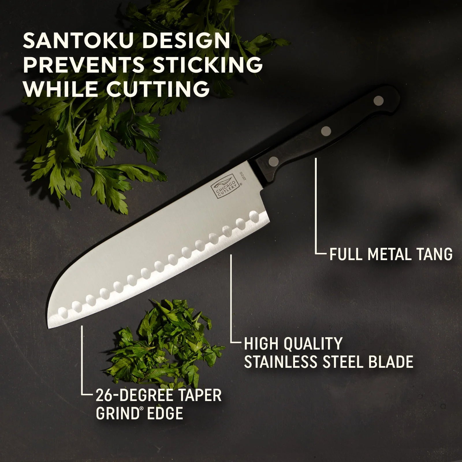 Chicago Cutlery® Essentials™ 2-piece Santoku / Partoku Knife Set image 2