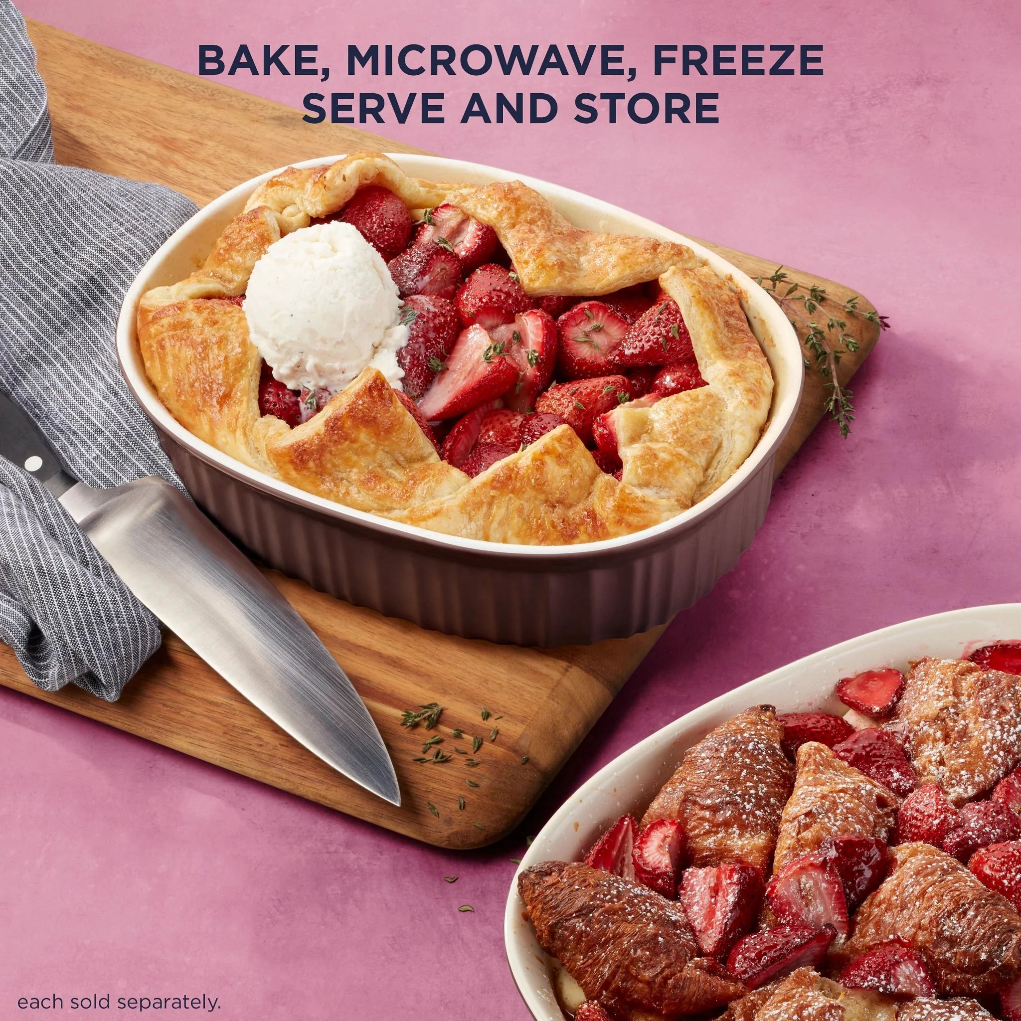 CorningWare® French Colors 2.5-quart Oval Baking Dish, Cabernet image 3