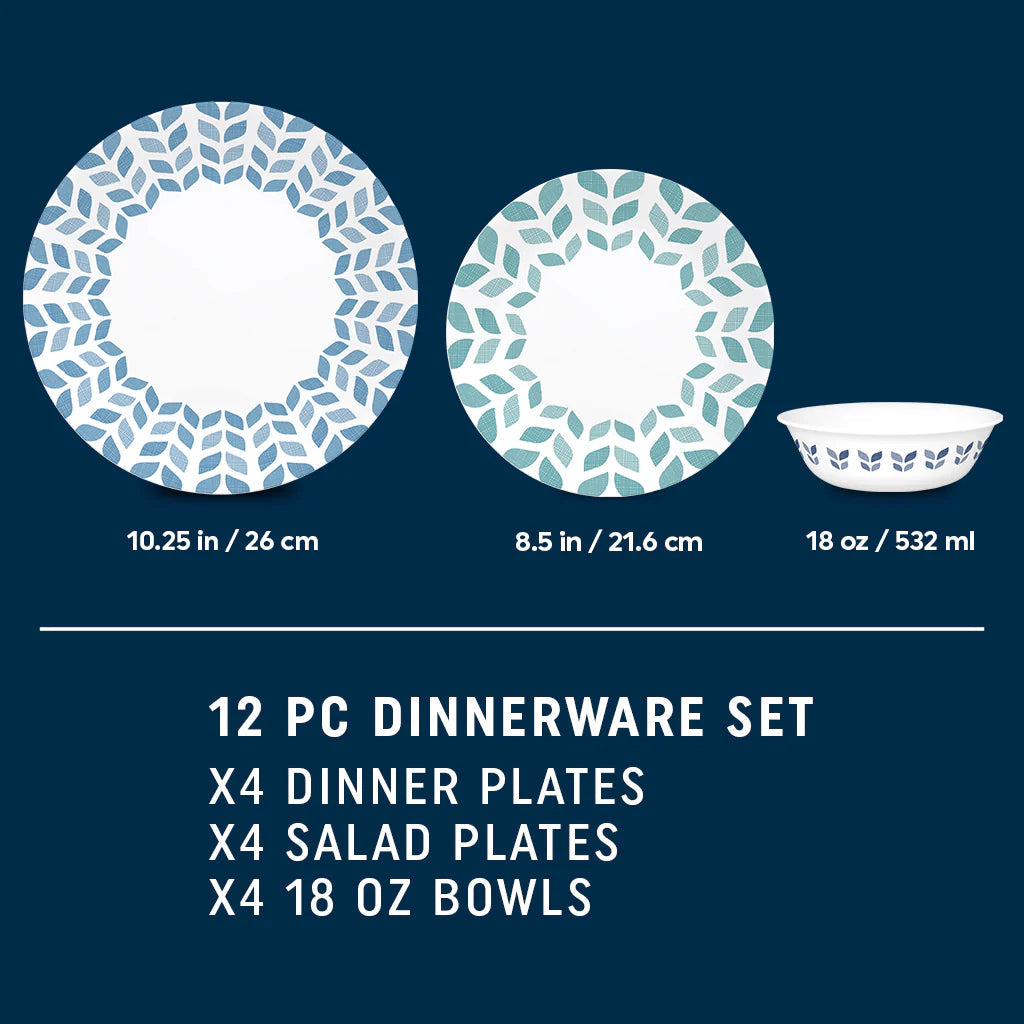 Corelle® Global Collection Northern Pines 12-piece Dinnerware Set, Service for 4 image 1