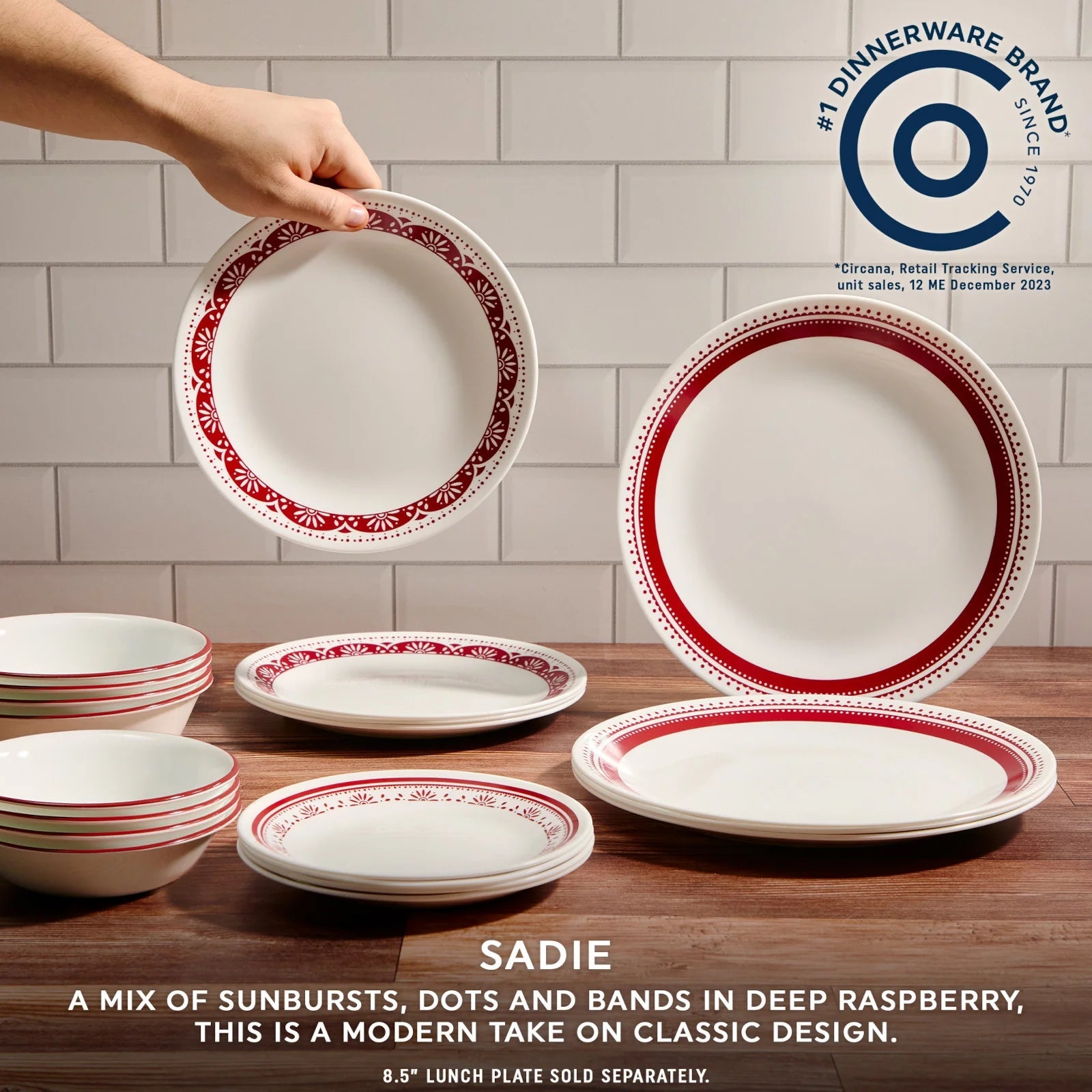 Corelle® Sadie 18-piece Dinnerware Set, Service for 6 image 3