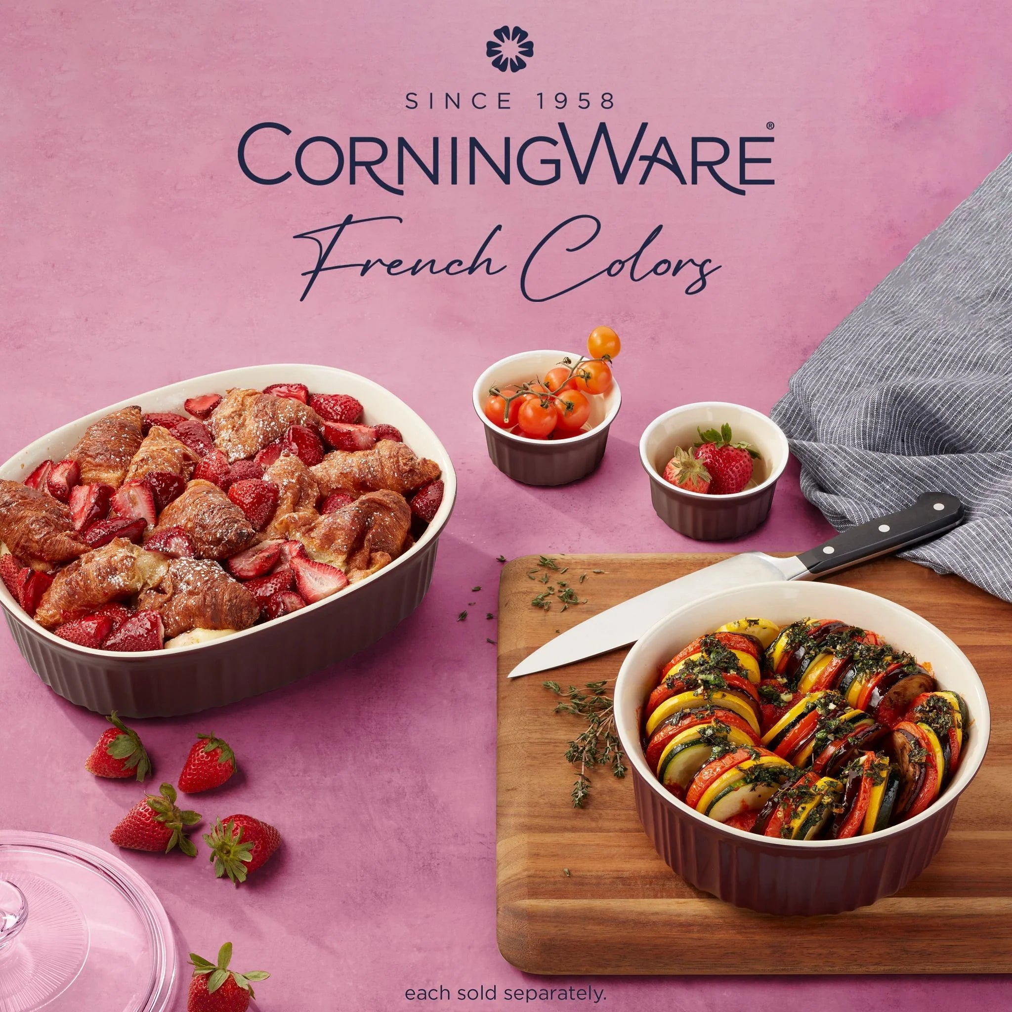 CorningWare® French Colors 1.5-quart Round Baking Dish, Cabernet image 3