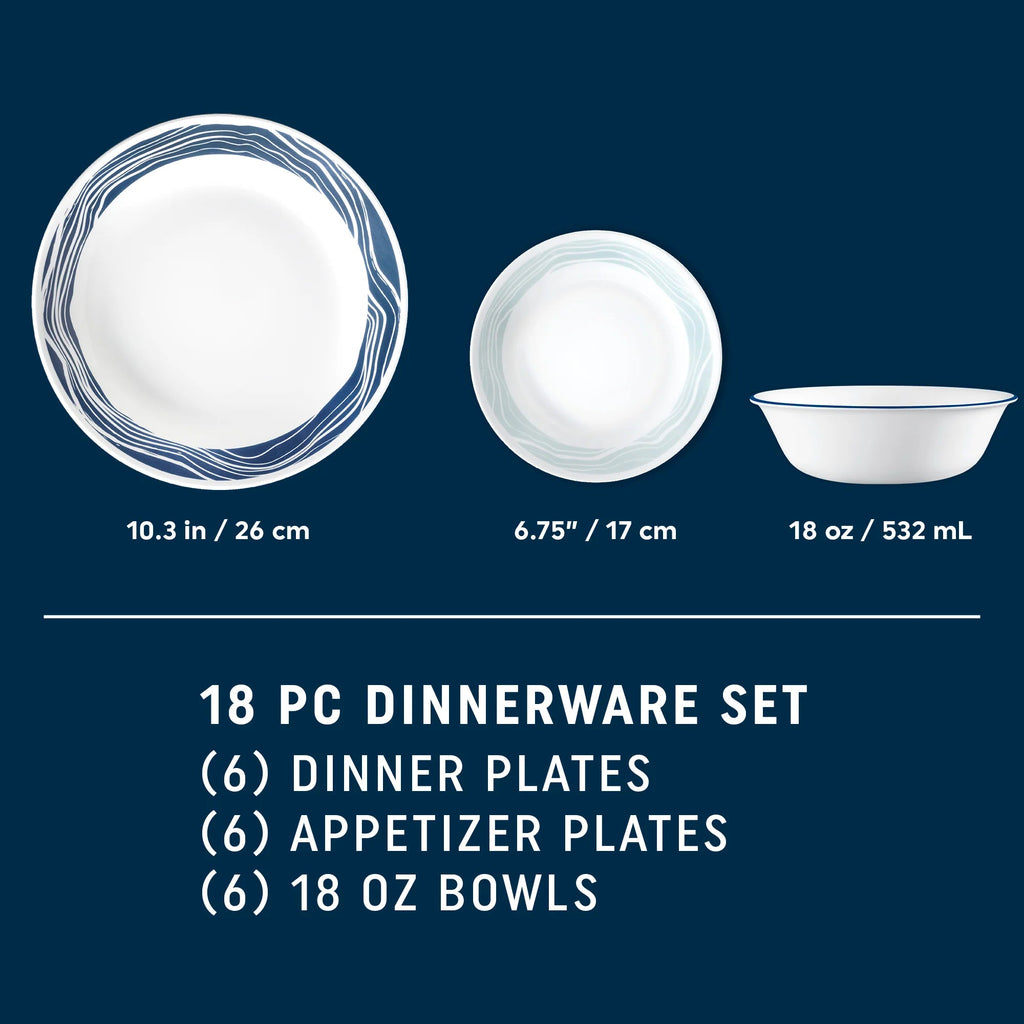 Corelle® Acadia 18-piece Dinnerware Set, Service for 6 image 3