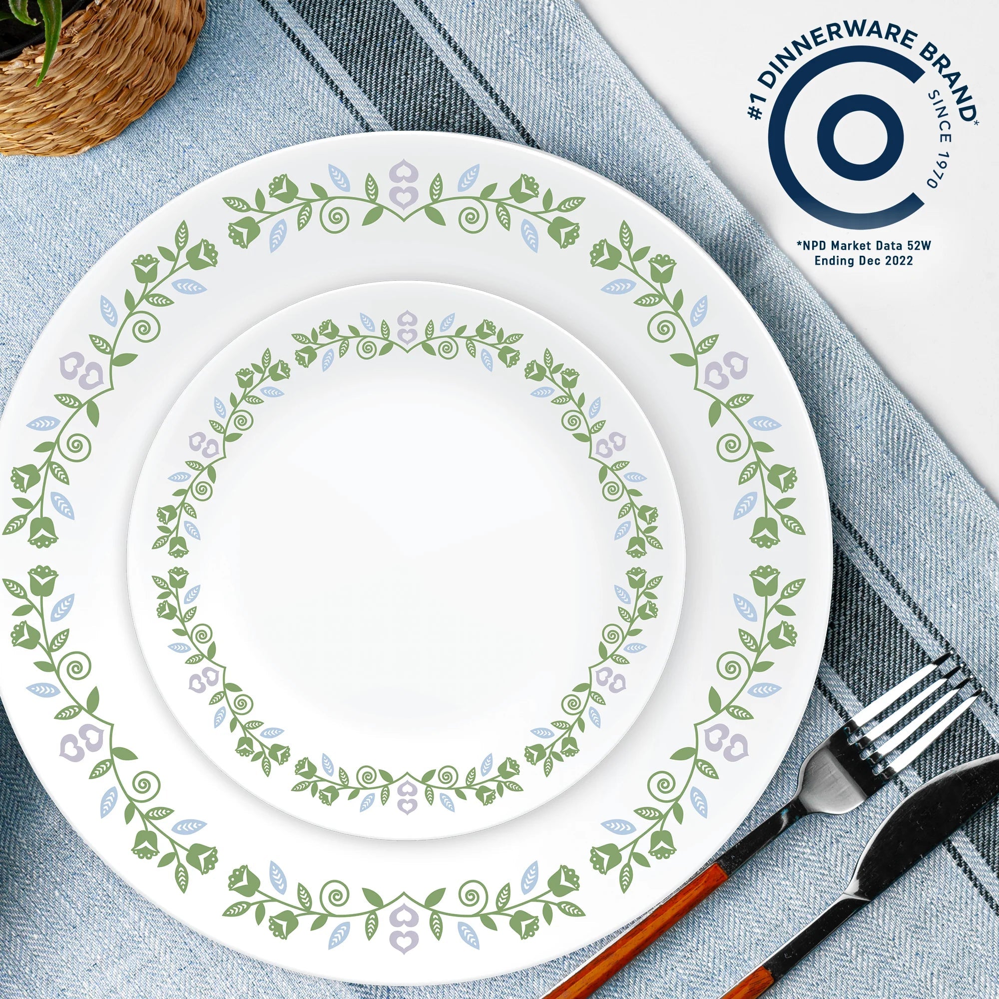 Corelle® Bryndle 12-Piece Glass Dinnerware Set, Service for 4 image 2
