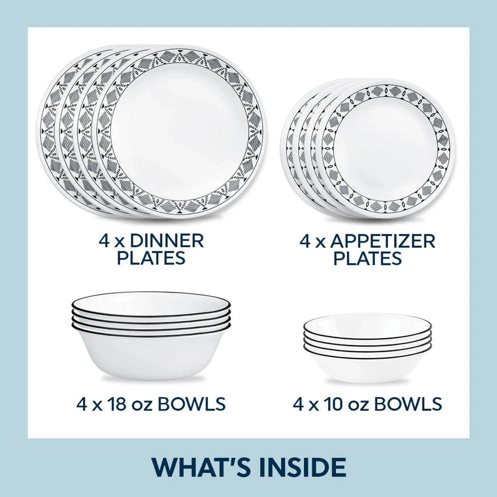 Corelle® Cusco 16-piece Mugless Dinnerware Set, Service for 4 image 6