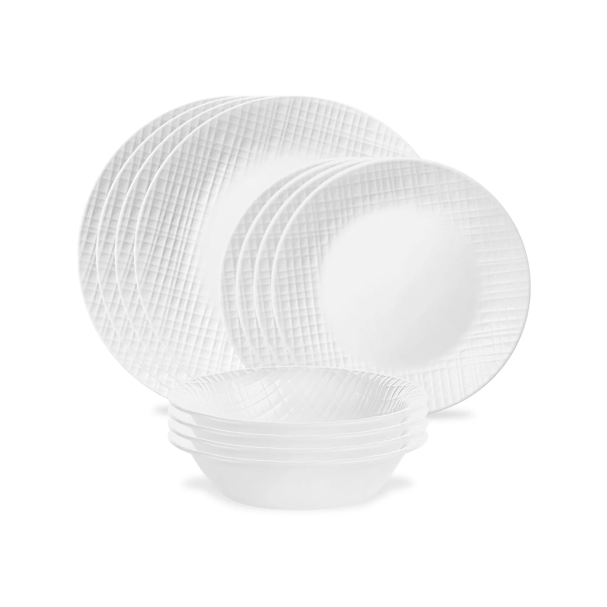 Corelle® Linen Weave 12-piece Dinnerware Set, Service for4 image 0