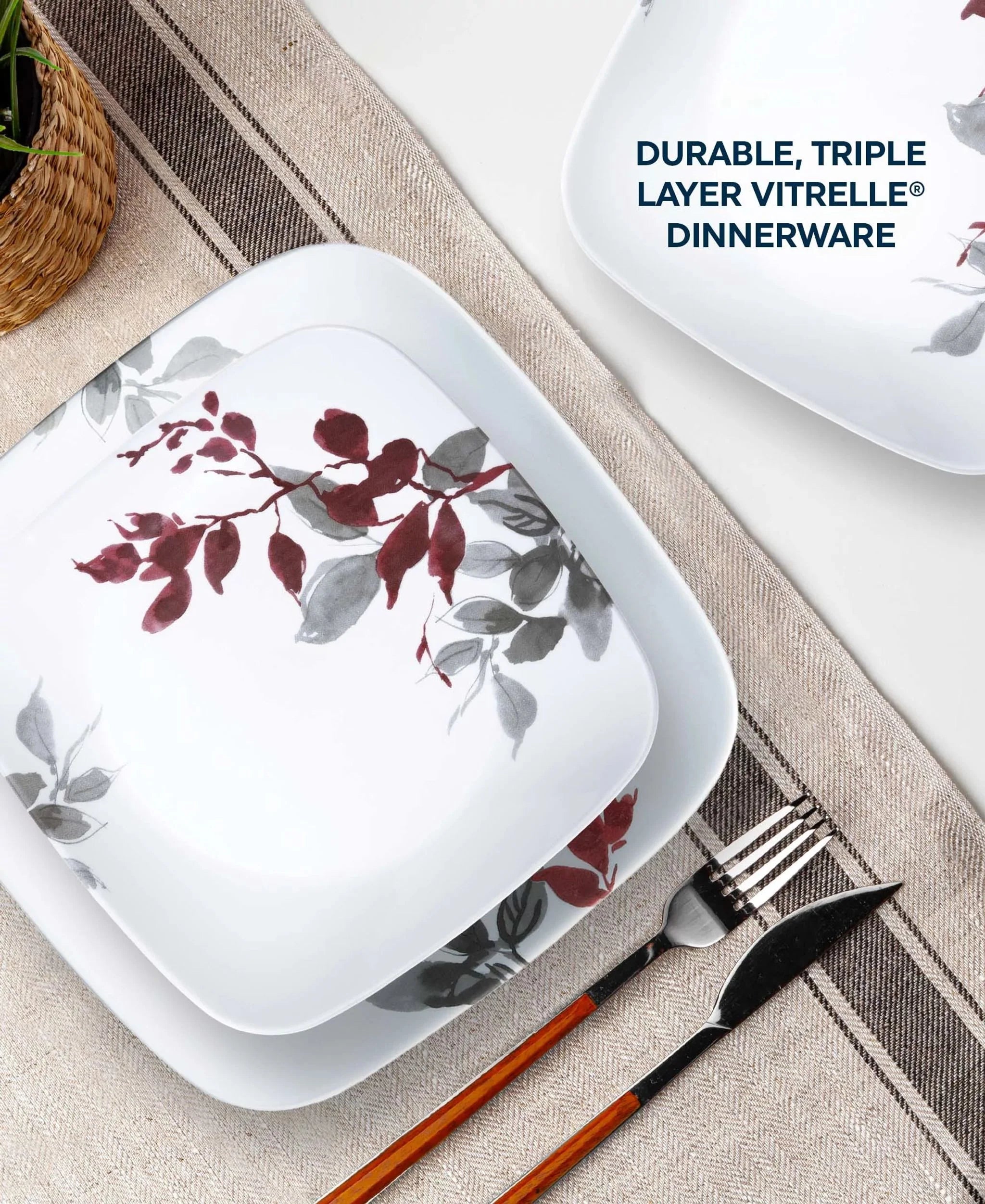 Corelle® Kyoto Leaves 16-piece Dinnerware Set, Service for 4 image 3