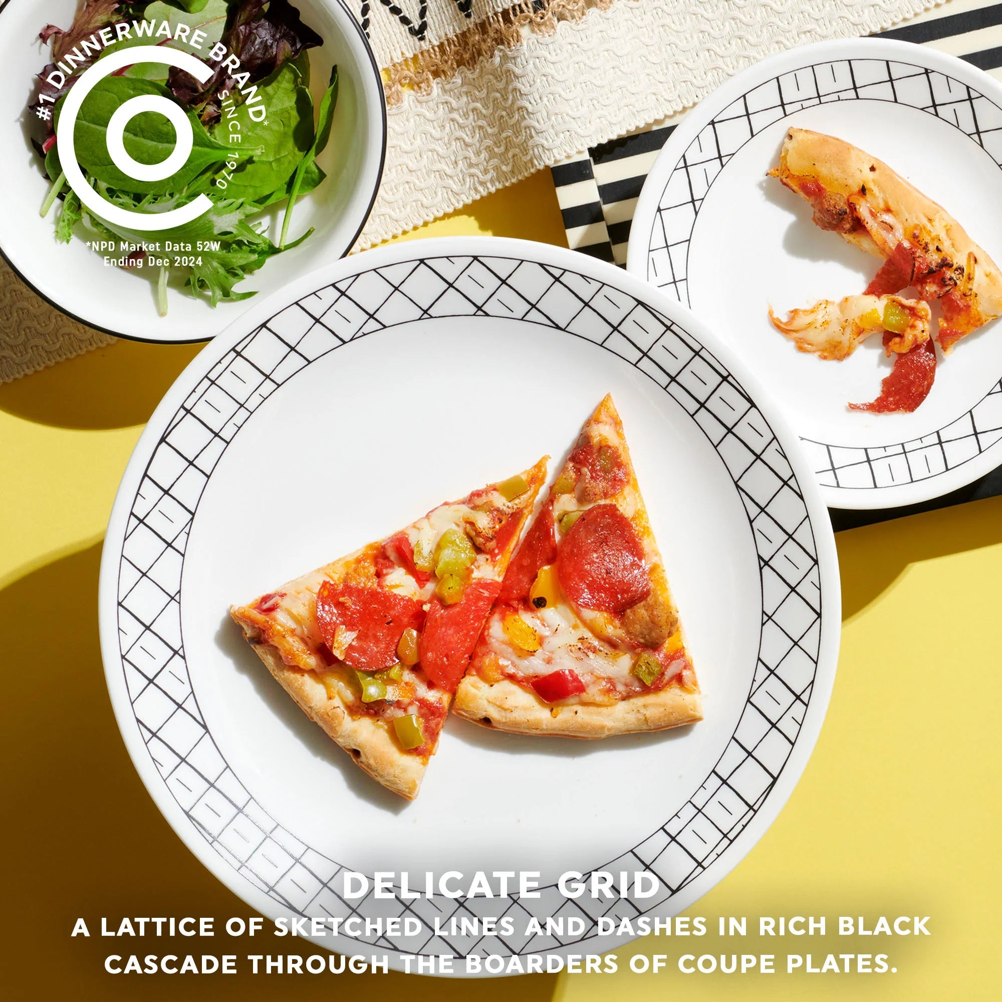 Corelle® Delicate Grid 18-piece Dinnerware Set, Service for 6 image 7