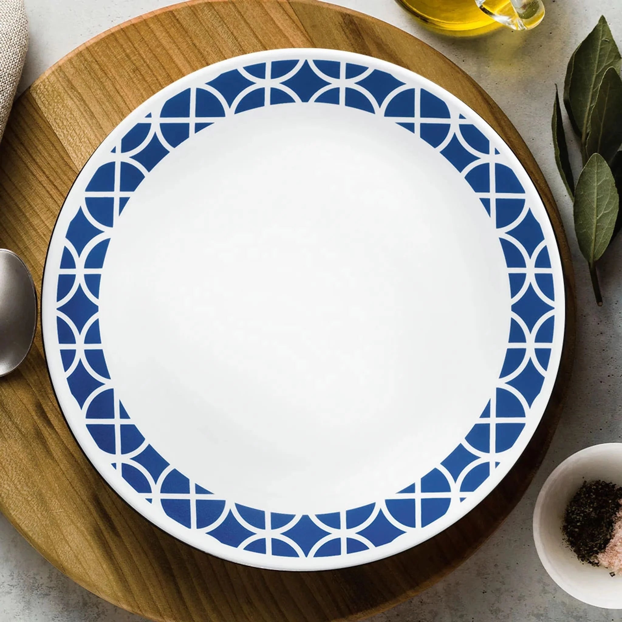 Corelle® Cobalt Circles 12-piece Mugless Dinnerware Set, Service of 4 image 3