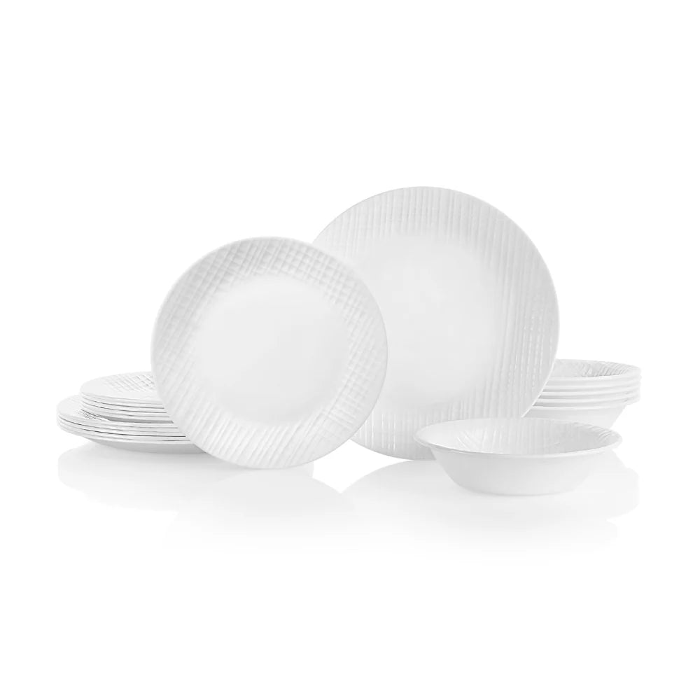 Corelle® Linen Weave 18-piece Dinnerware Set, Service for 6 image 0