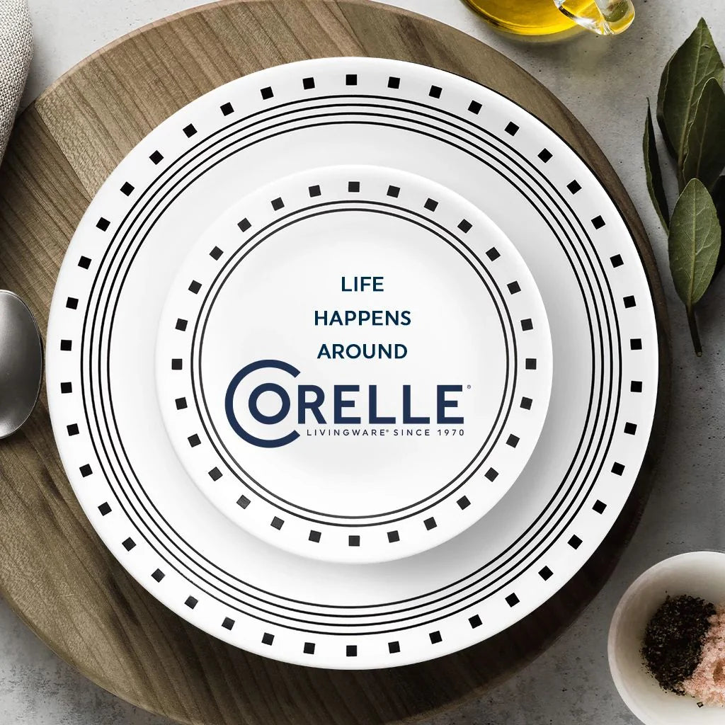 Corelle® City Block 18-piece Mugless Dinnerware Set, Service for 6 image 3