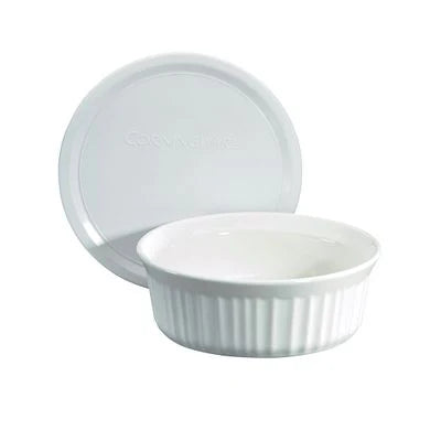 CorningWare® French White® 24-ounce Baking Dish with Lid image 0