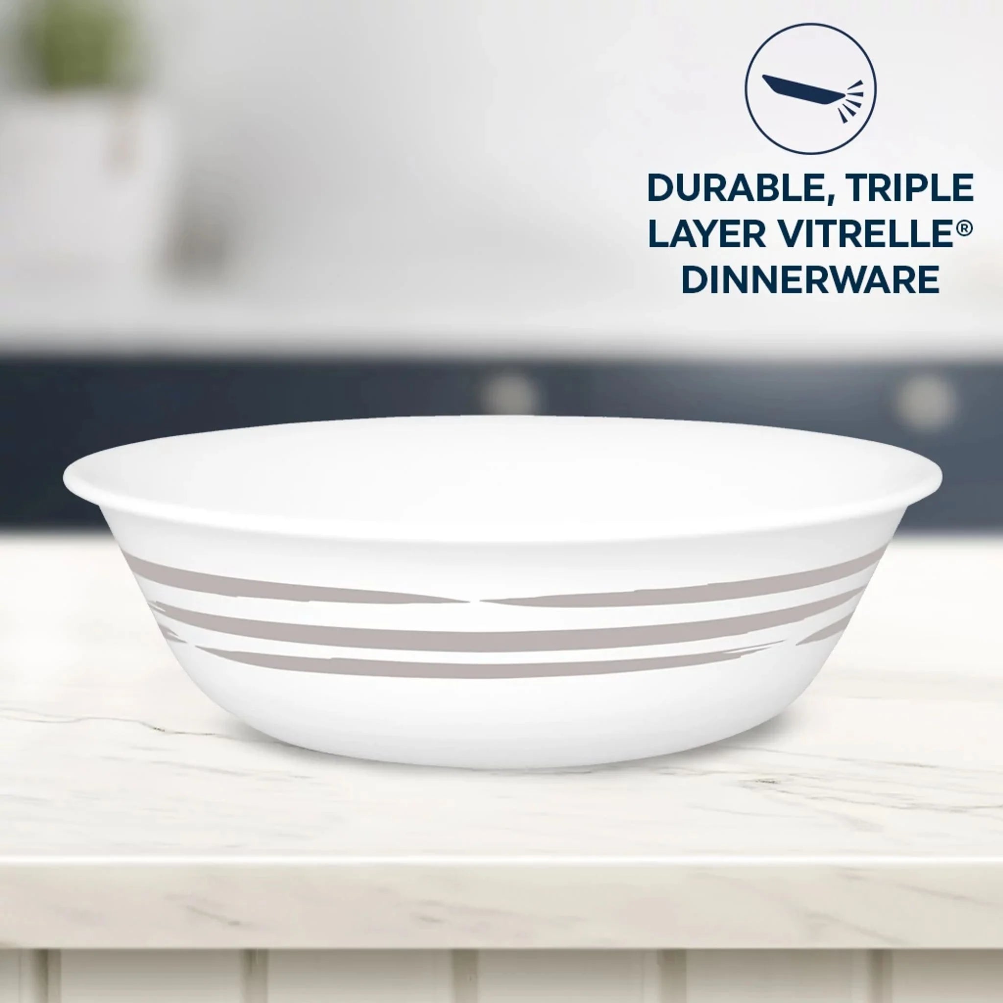 Corelle® Brushed Silver 18-ounce Cereal Bowl image 1