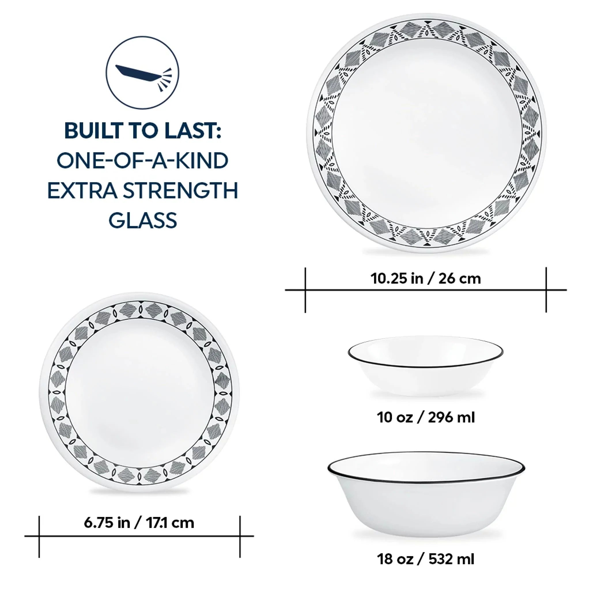 Corelle® Cusco 16-piece Mugless Dinnerware Set, Service for 4 image 4