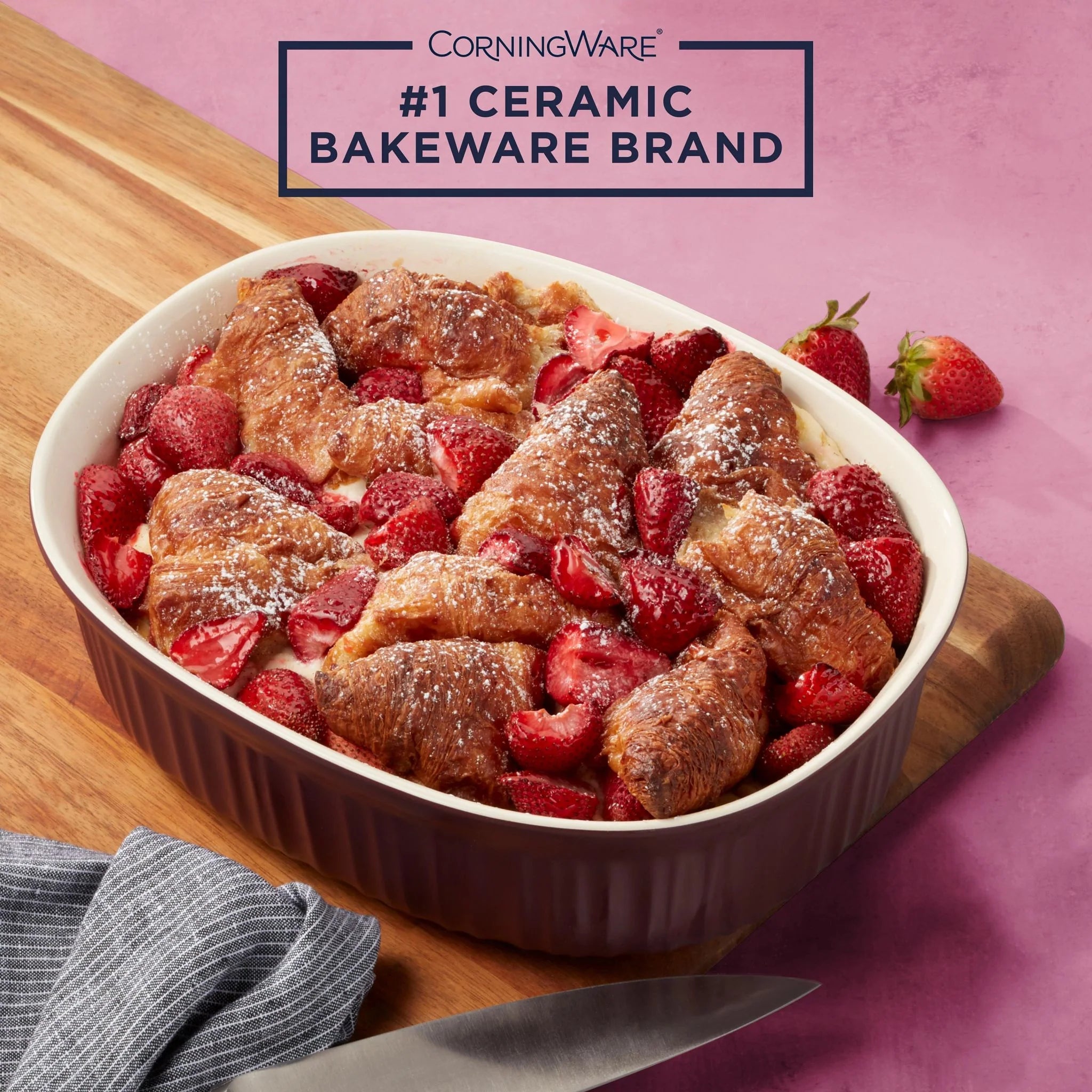 CorningWare® French Colors 2.5-quart Oval Baking Dish, Cabernet image 1