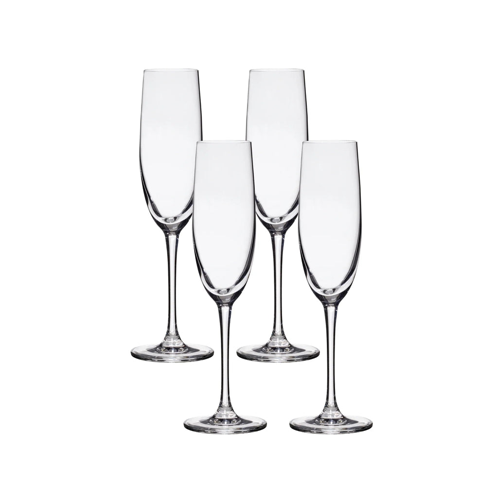 Lucaris Bangkok Bliss Champagne Flute Glasses (4-Pieces), 6-ounce, Dishwasher Safe, Lead-free Crystalline image 0