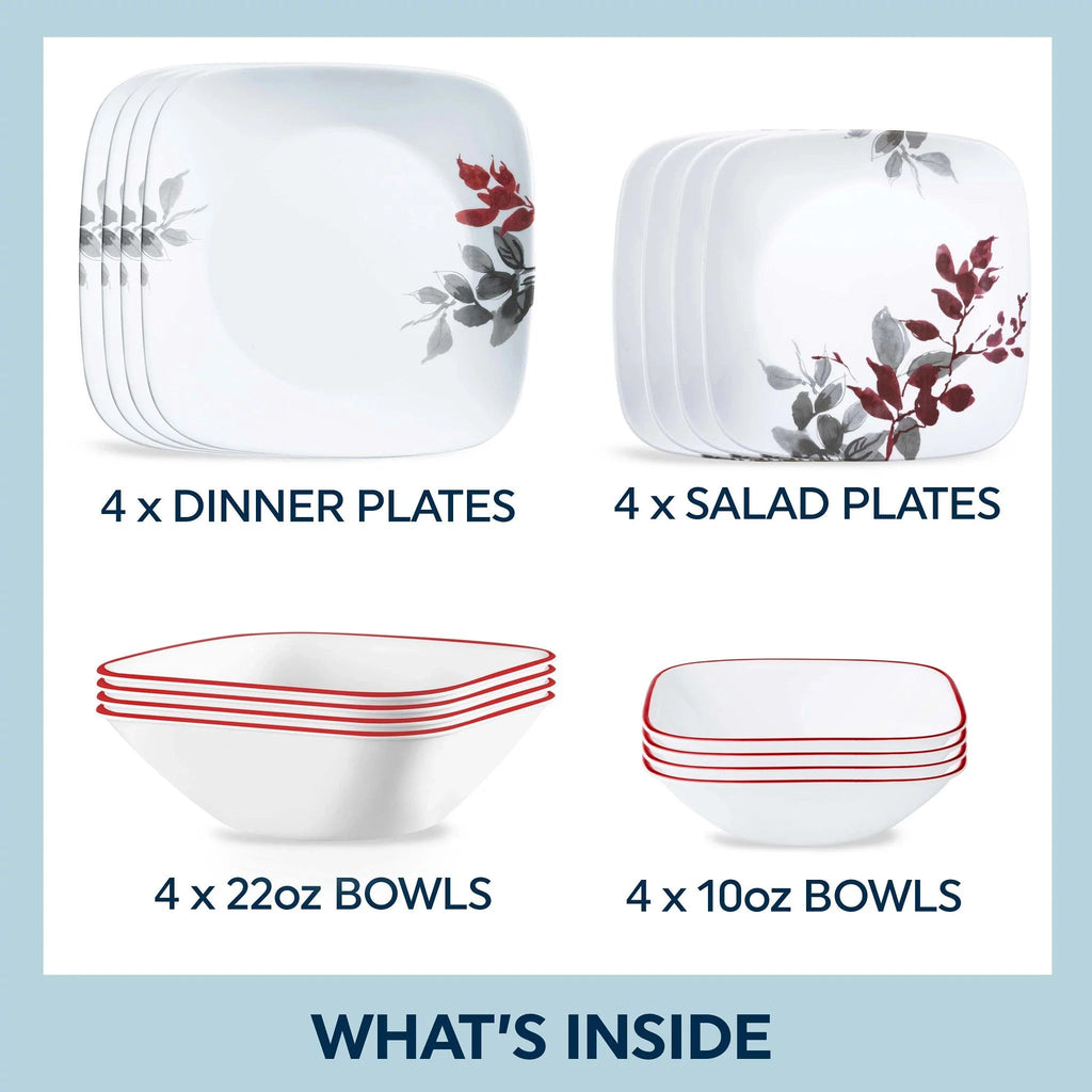 Corelle® Kyoto Leaves 16-piece Dinnerware Set, Service for 4 image 5