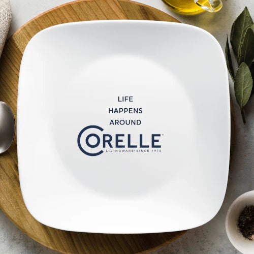 Corelle® Square™ Pure White 12-piece Dinnerware Set with Appetizer Plates, Service for 4 image 3