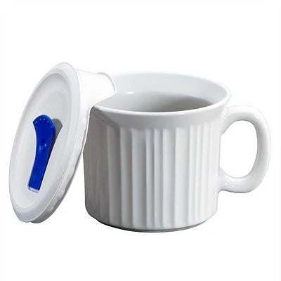 CorningWare® French White® 20-ounce Meal Mug™ with Vented Lid image 0