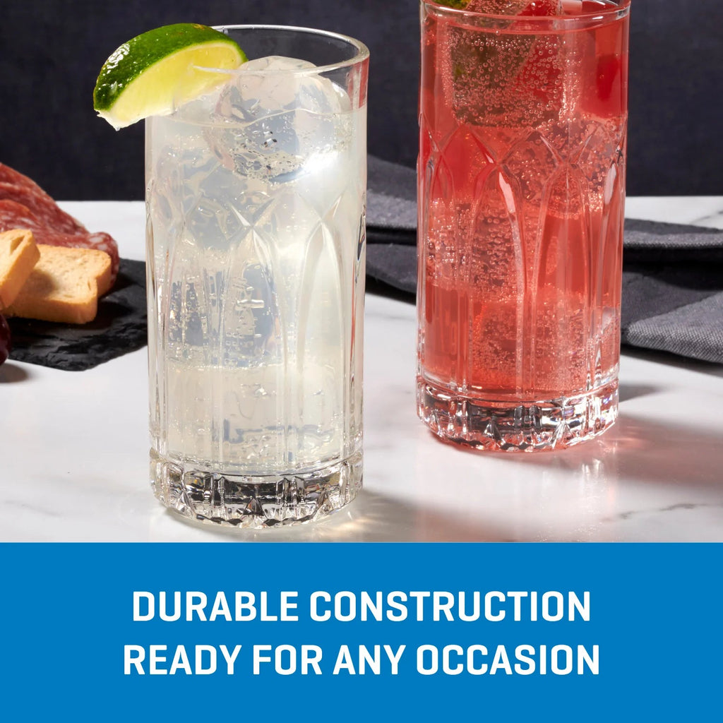 Ocean Glassware Traze PST Highball Glasses (4-Pieces), 12-ounce, Dishwasher Safe image 3