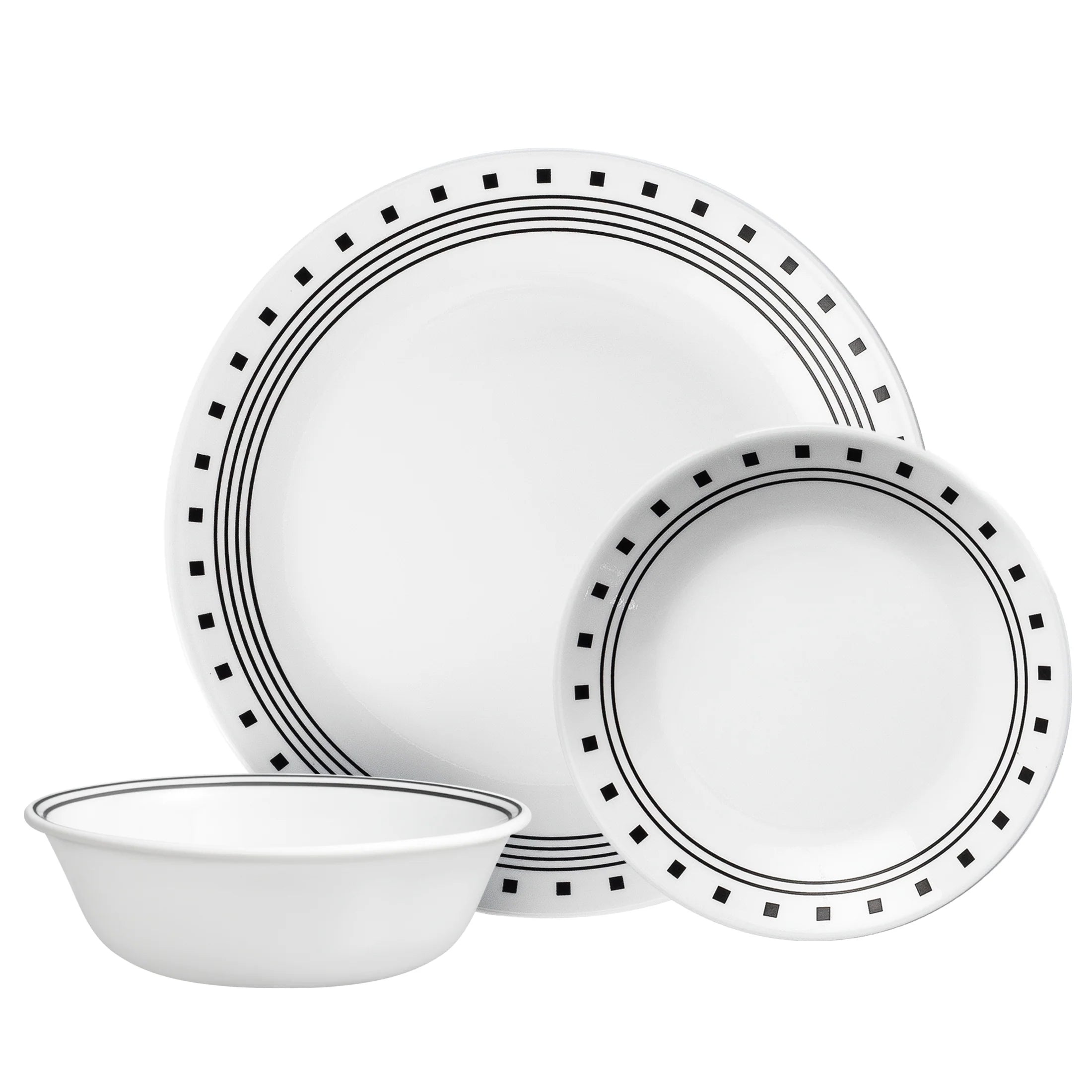 Corelle® City Block 12-piece Dinnerware Set, Service for 4 image 0