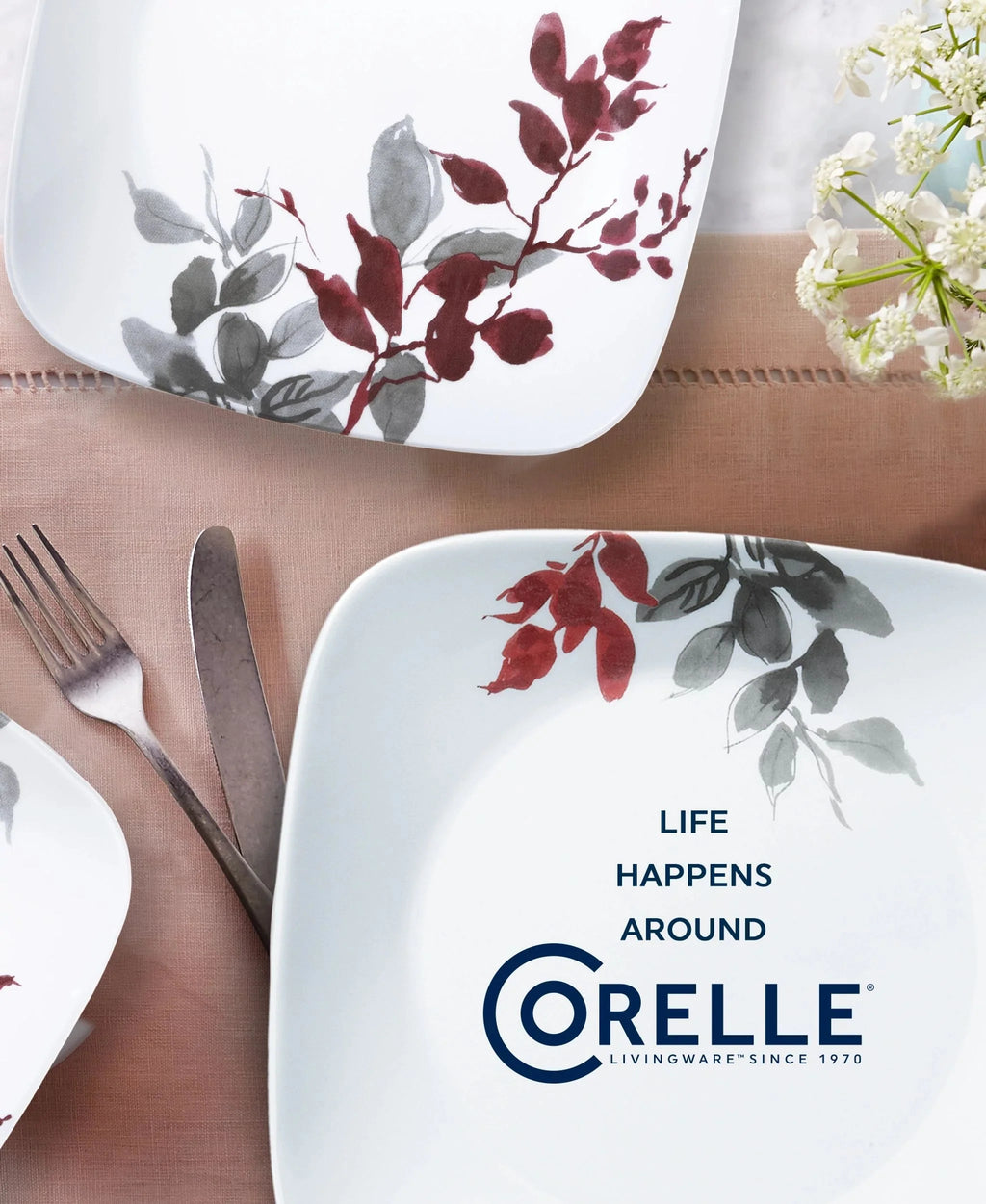 Corelle® Kyoto Leaves 16-piece Dinnerware Set, Service for 4 image 2
