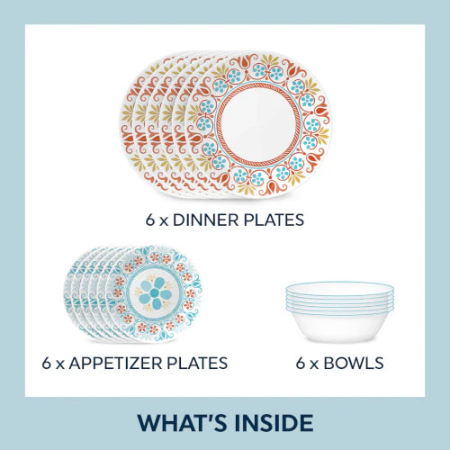 Corelle® Global Collection Terracotta Dreams 18-piece Dinnerware Set, Service for 6 image 1
