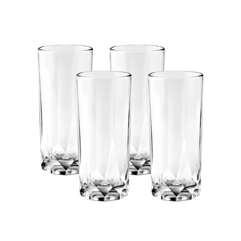 Ocean Glass Cienna Long Drink Glasses (4-Pieces), 14.5-ounce, dishwasher Safe image 0