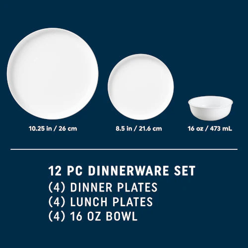 Corelle® Modern Rounds 12pc Set, Service for 4 image 3