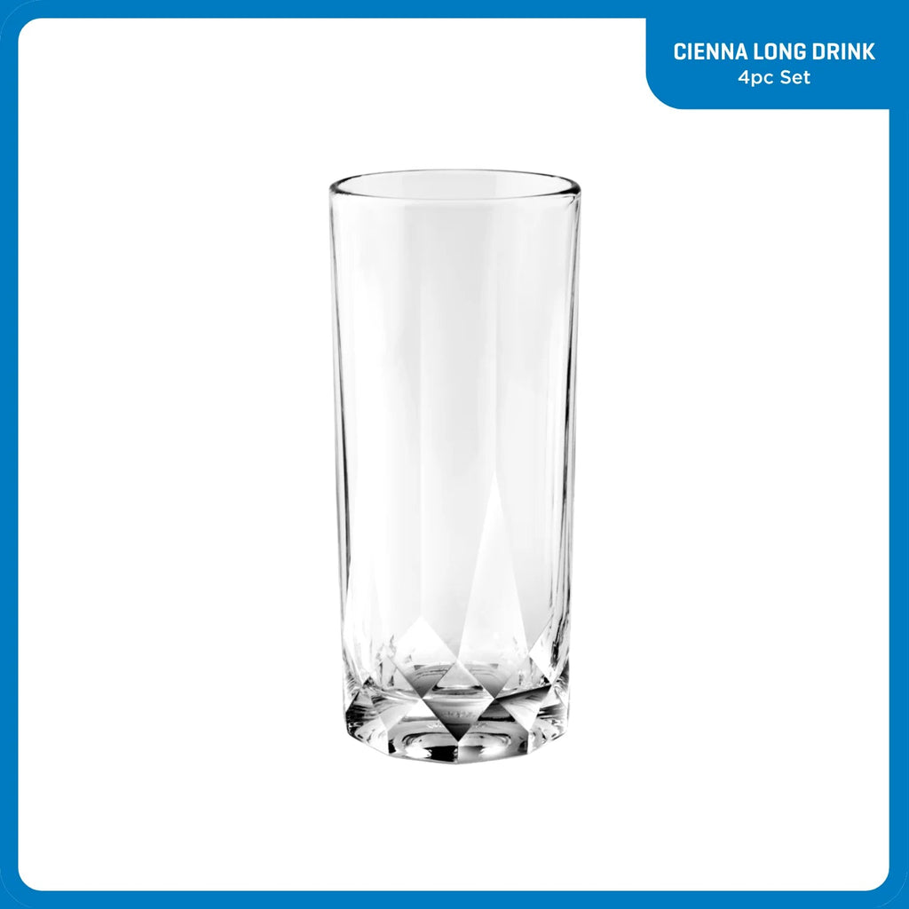 Ocean Glass Cienna Long Drink Glasses (4-Pieces), 14.5-ounce, dishwasher Safe image 1