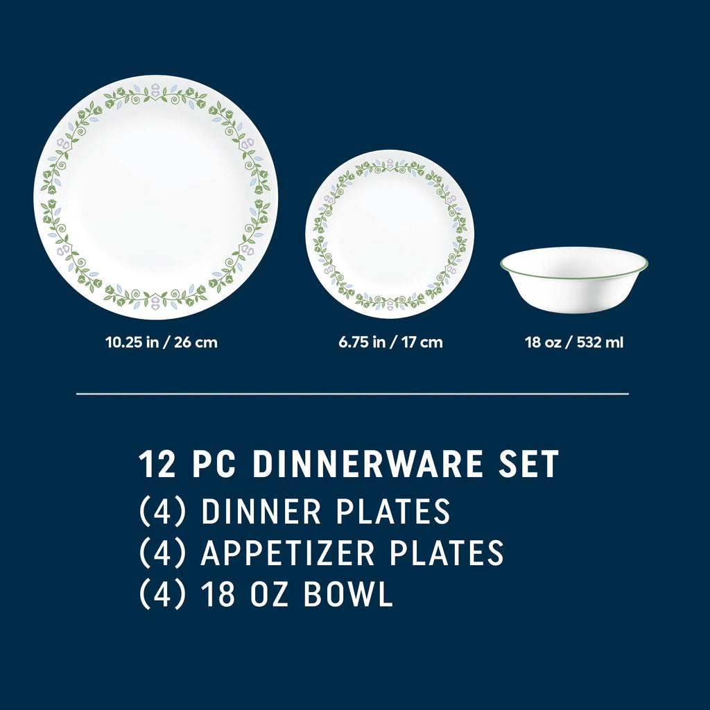Corelle® Bryndle 12-Piece Glass Dinnerware Set, Service for 4 image 1
