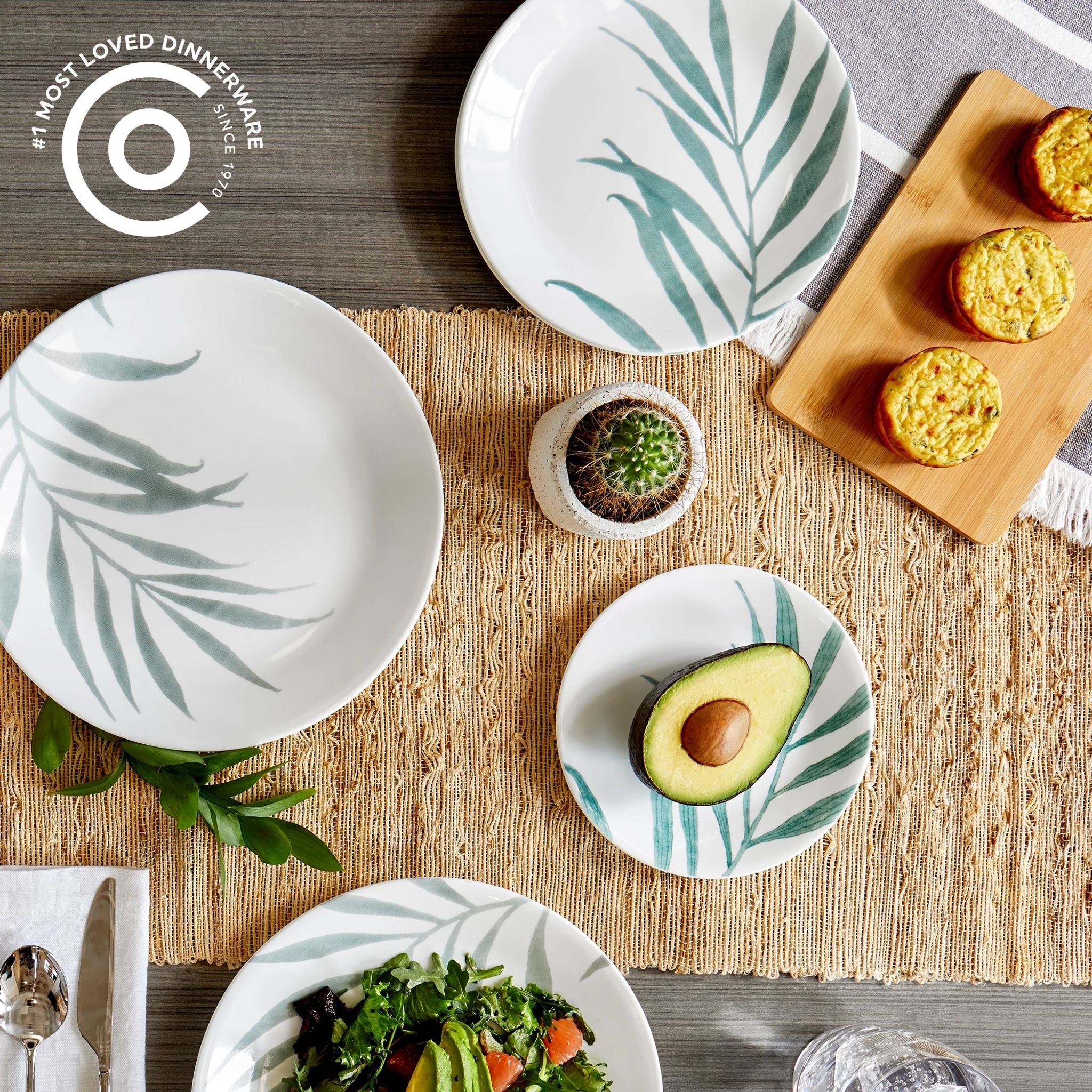 Corelle® Solar Print 18-piece Dinnerware Set, Service for 6, EXCLUSIVE image 2