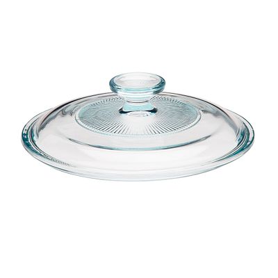 CorningWare® French White® Fluted Glass Lid for 1.5-quart Round Baking Dish image 0