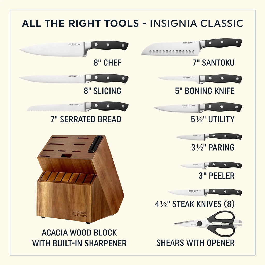 Chicago Cutlery® Insignia Classic 18-piece Block Set with Built-in Sharpener image 5