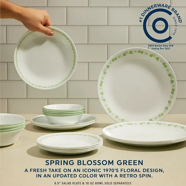 Corelle® Spring Blossom Green 18-piece Dinnerware Set, Service for 6 image 2