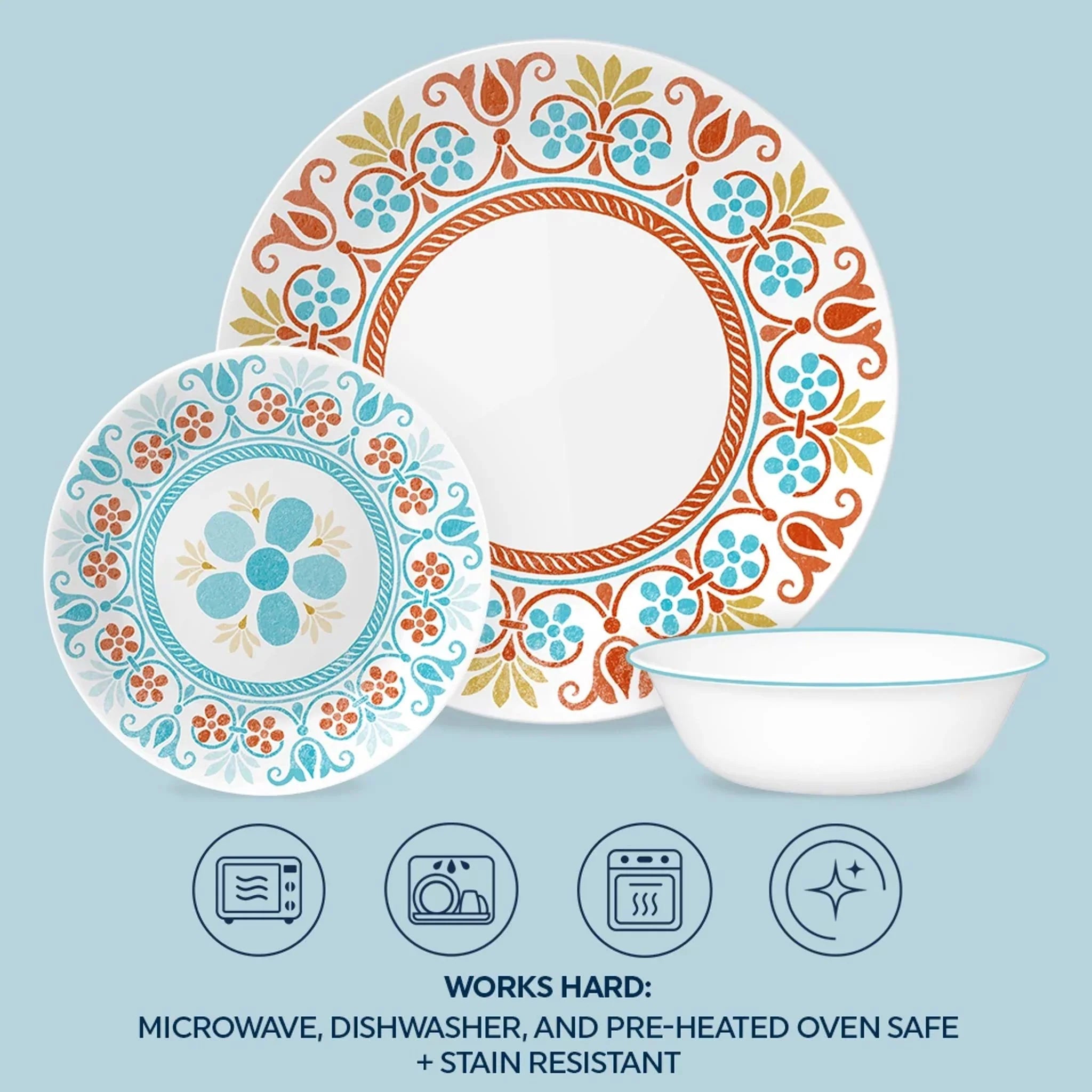 Corelle® Global Collection Terracotta Dreams 18-piece Dinnerware Set, Service for 6 image 5
