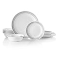 Corelle® Mystic Gray 18-piece Mugless Dinnerware Set, Service for 6 image 0