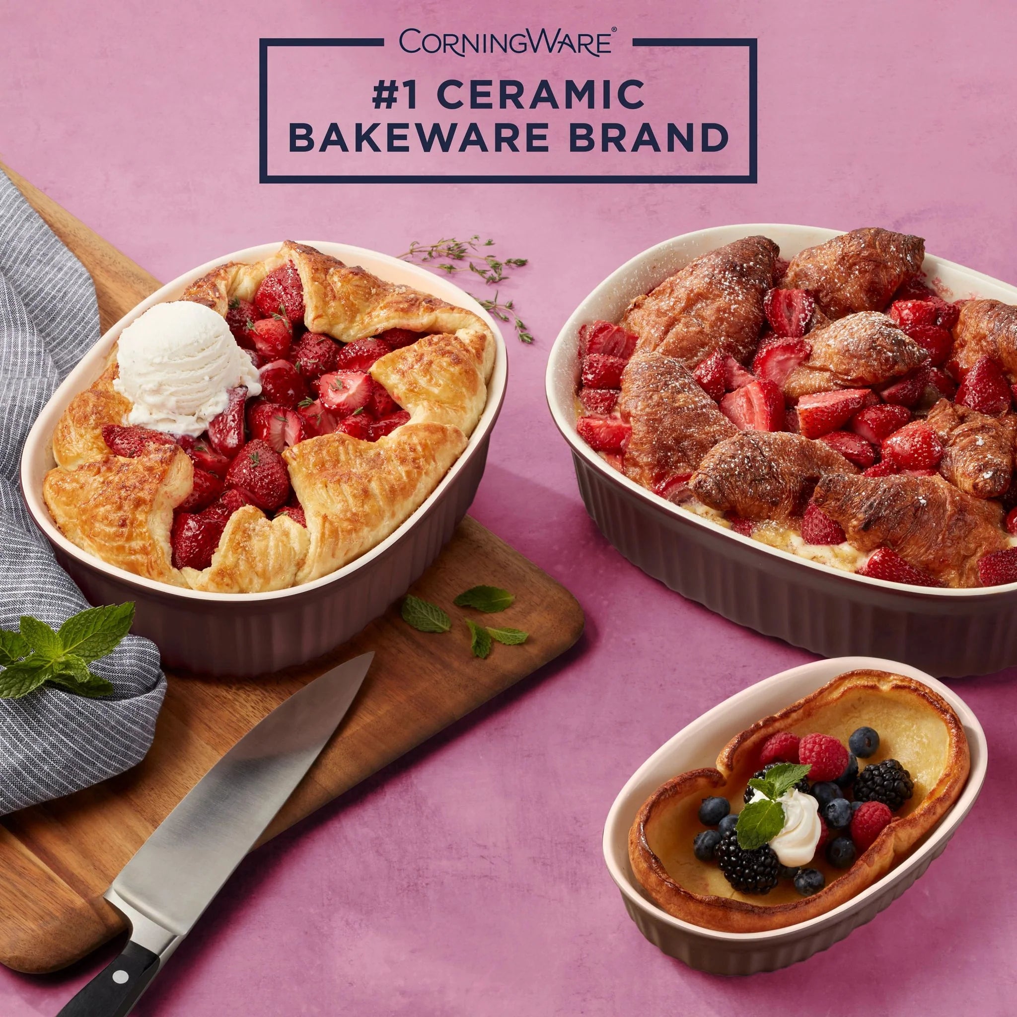 CorningWare® French Colors 6-piece Bakeware Set, Cabernet image 1