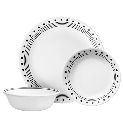 Corelle® City Block 18-piece Mugless Dinnerware Set, Service for 6 image 0