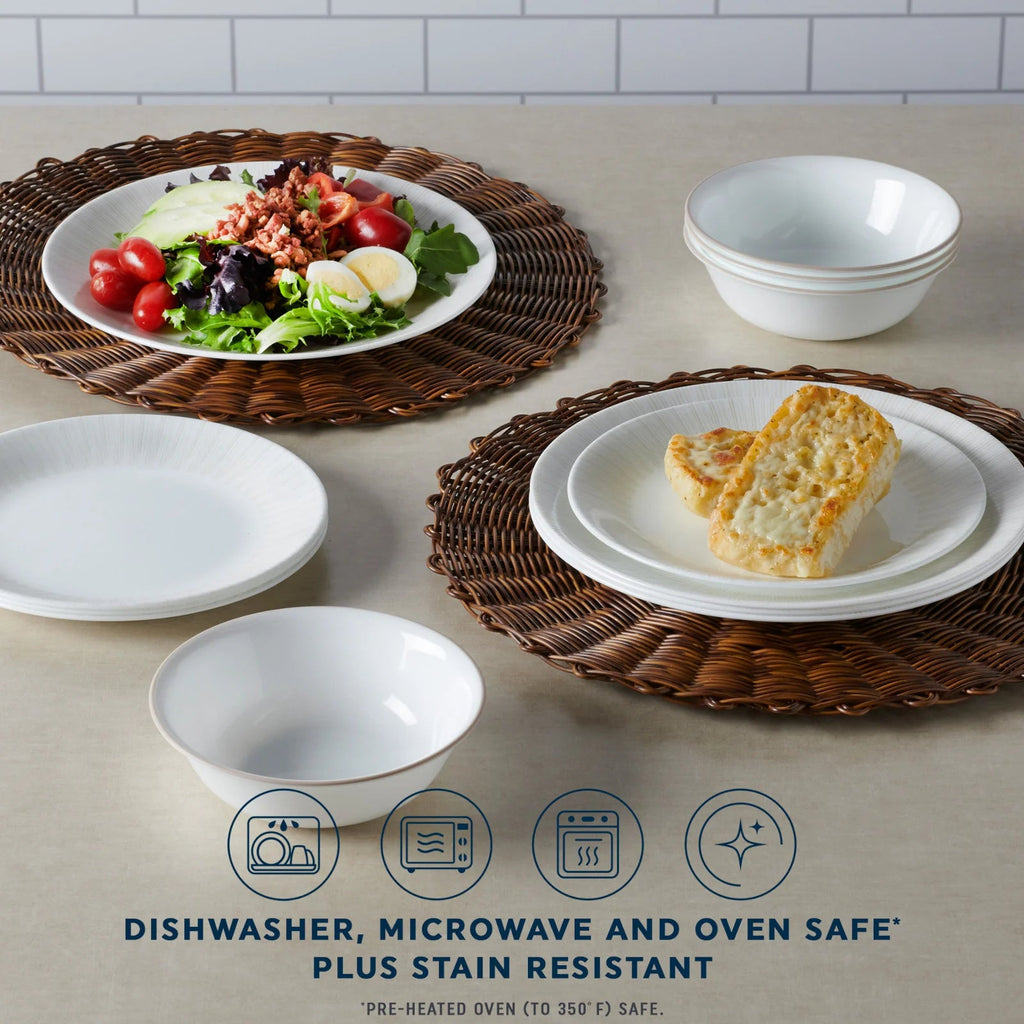 Corelle® Hushed Lines 12-piece Dinnerware Set, Service for 4 image 3
