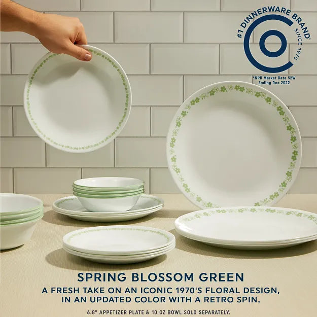 Corelle® Spring Blossom Green 12-piece Dinnerware Set, Service for 4 image 4