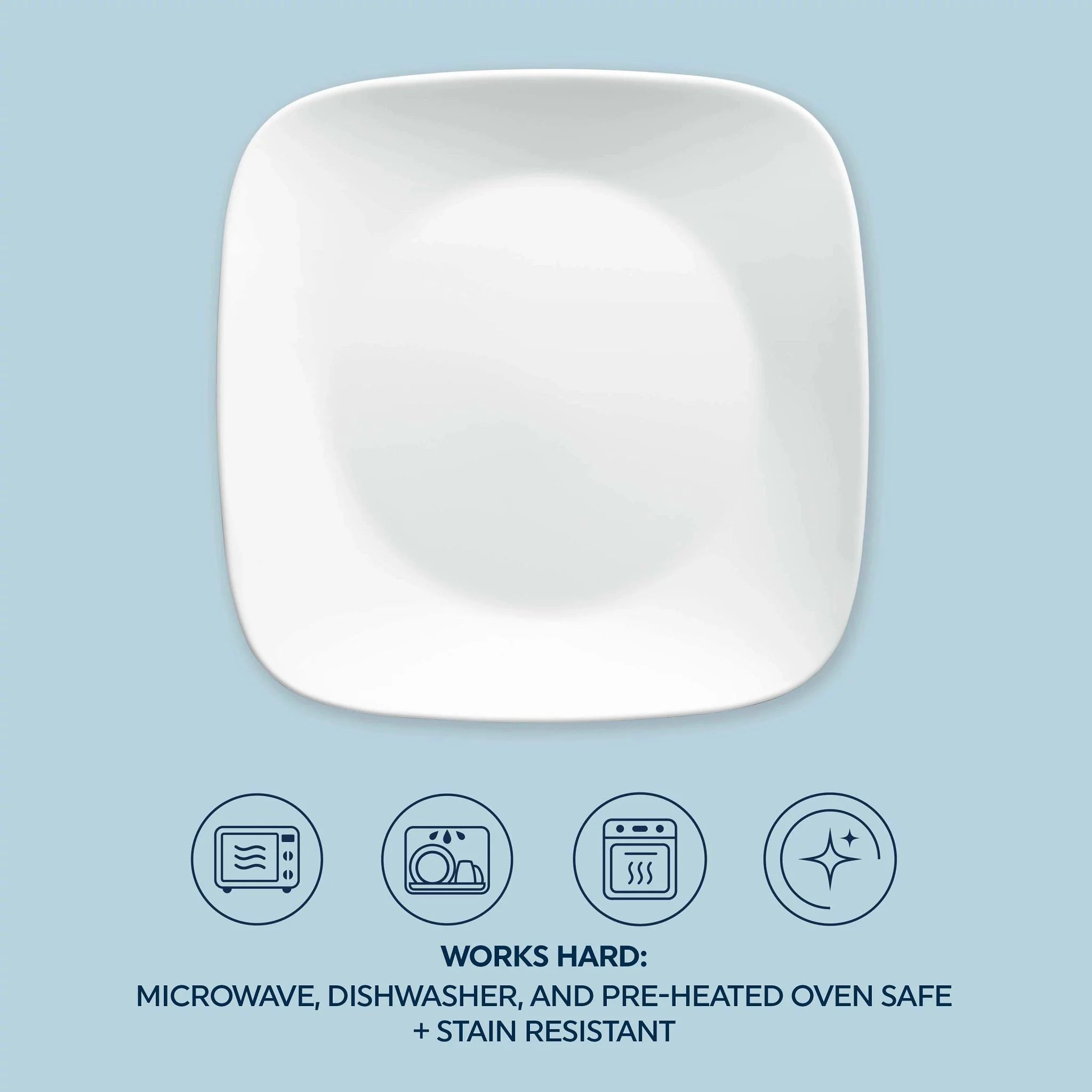 Corelle® Boutique Vivid White 8-piece Dinnerware Set, Service for 4 image 3