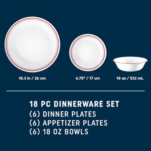 Corelle® Logan 18-pc Dinnerware Set, Service for 6 image 1